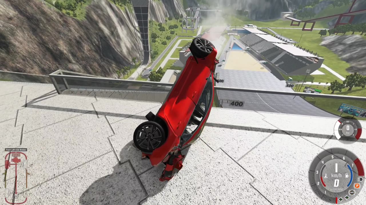 Cars Jumps and Drives Down the Stairs #107💥 BeamNG Drive PC Game 🚘 CAR crash