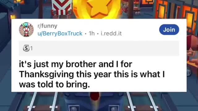 It’s just my brother and I for Thanksgiving this year this is what I was told to bring.