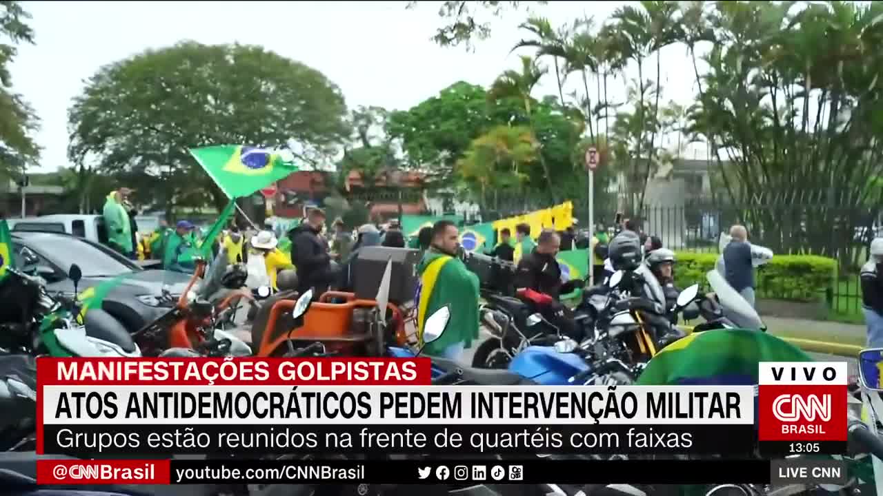 Manifestação golpista: Atos antidemocráticos pedem intervenção militar | LIVE CNN