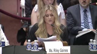 Riley Gaines gives powerful testimony on being forced to share locker room with biological male