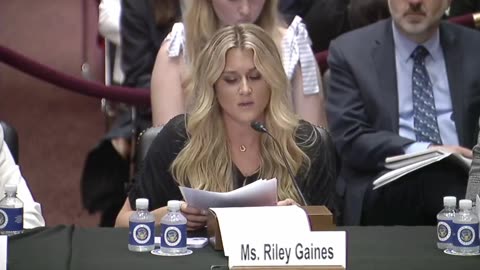 Riley Gaines gives powerful testimony on being forced to share locker room with biological male