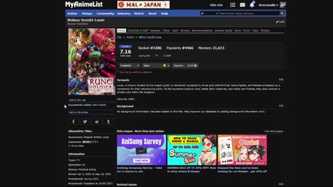 I'm just doing this anime thing for myself now