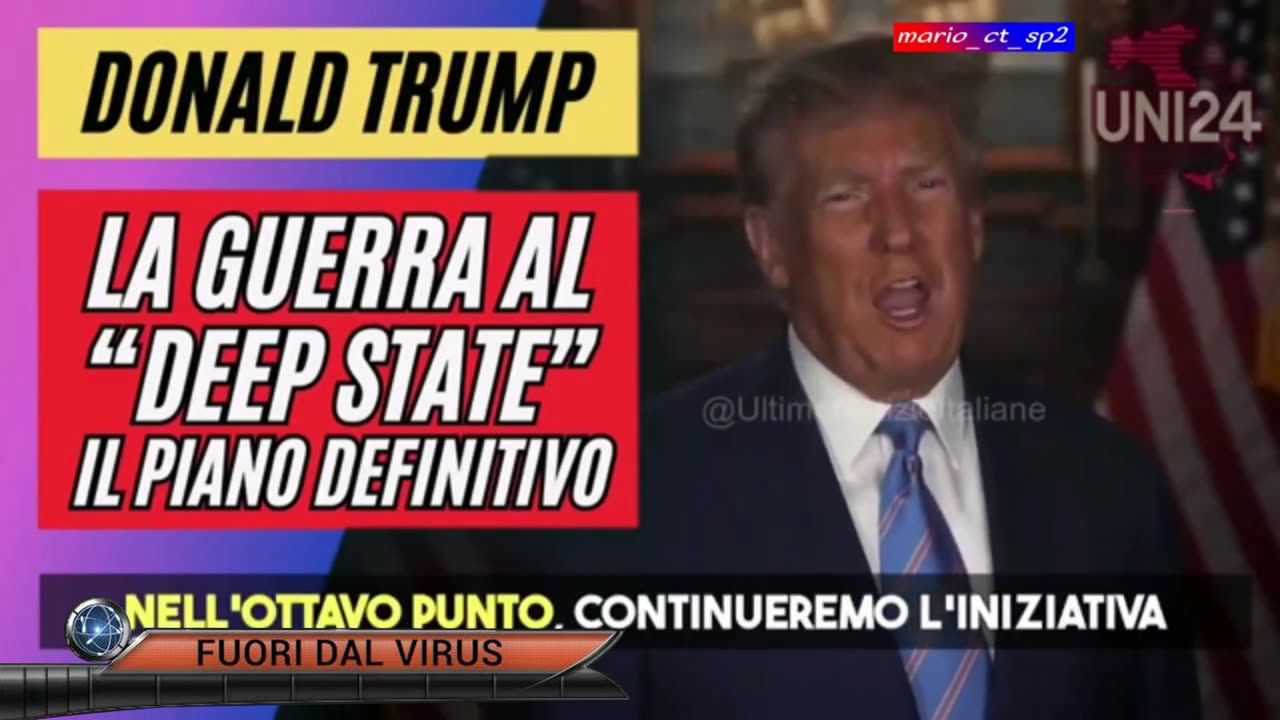 TRUMP: COME SMANTELLERÃ’ IL DEEP STATE Fuori dal Virus n.1303.SP