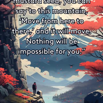 Mustard seeds and Mountains