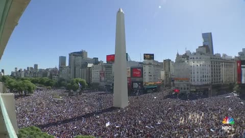 Argentina World Cup Champions Welcomed With Massive Street Celebrations