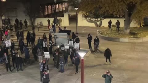 Hilarious. Charlie Kirk greets lunatic Antifa protesters at the University of New Mexico.