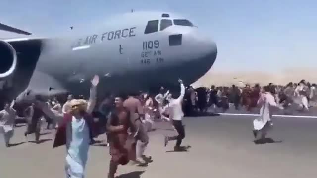 Watch: Afghans Run Alongside U.S. Military Plane At Kabul Airport | Two People died