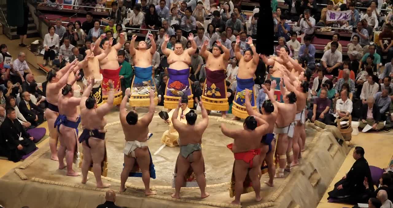 Grand Sumo Wrestling Tournament in Tokyo Japan