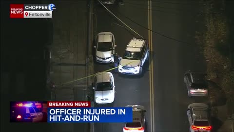 Officer injured after being hit by driver in stolen vehicle