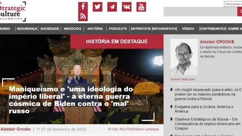 Alastair Crooke, 27 de fevereiro de 2023. Maniqueísmo e 'uma ideologia do império liberal'