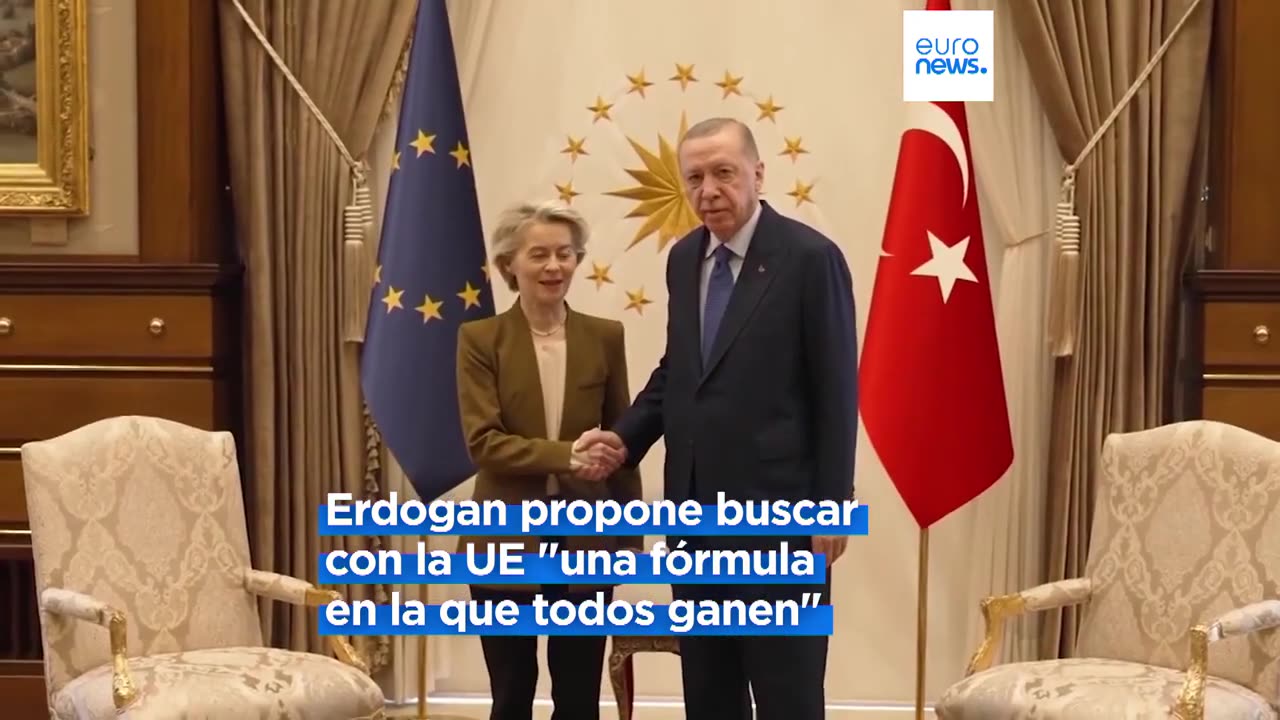 Erdogan trata de estrechar relaciones con la UE al reunirse con Von der Leyen para hablar de Siria