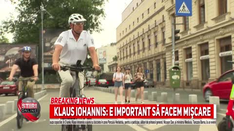 [BREAKING NEWS] Preşedintele României a ajuns cu bicicleta la Palatul Cotroceni