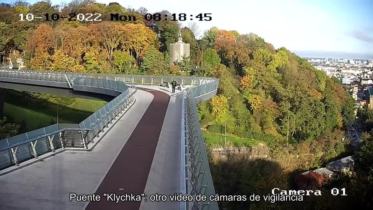 Puente "Klychka": otro video de cámaras de vigilancia