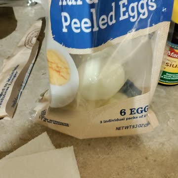 Eating Kroger Hard Cooked Peeled Eggs, Dbn, MI, 8/4/23