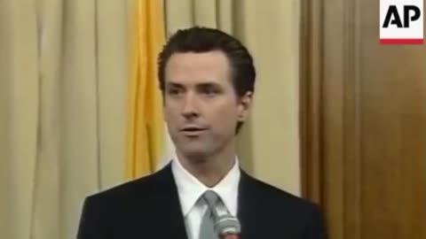 Gavin Newsom apologizing for getting caught sleeping with his campaign manager's wife.