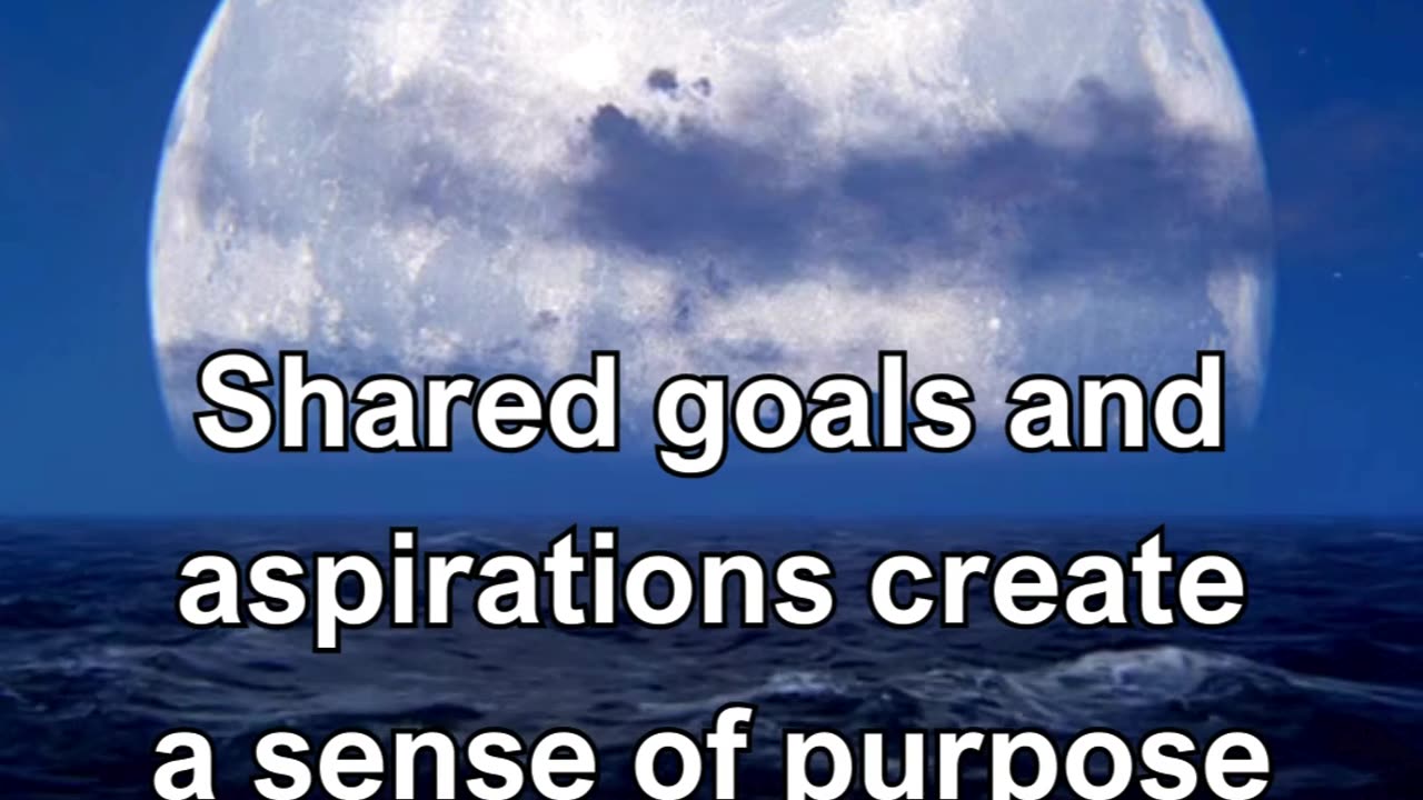 Shared goals and aspirations create a sense of purpose and unity in relationships.