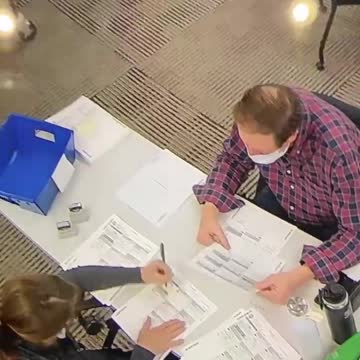 Voter Fraud Poll Worker Filling Out Ballots in Pennsylvania Pt 2 - 11-7-20