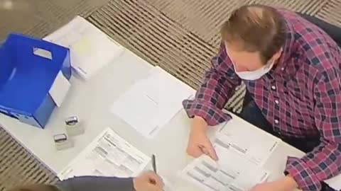 Voter Fraud Poll Worker Filling Out Ballots in Pennsylvania Pt 2 - 11-7-20