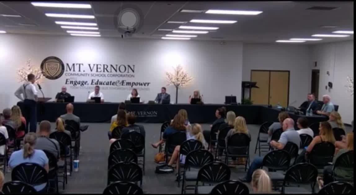 Mount Vernon Community School Board Meeting 1