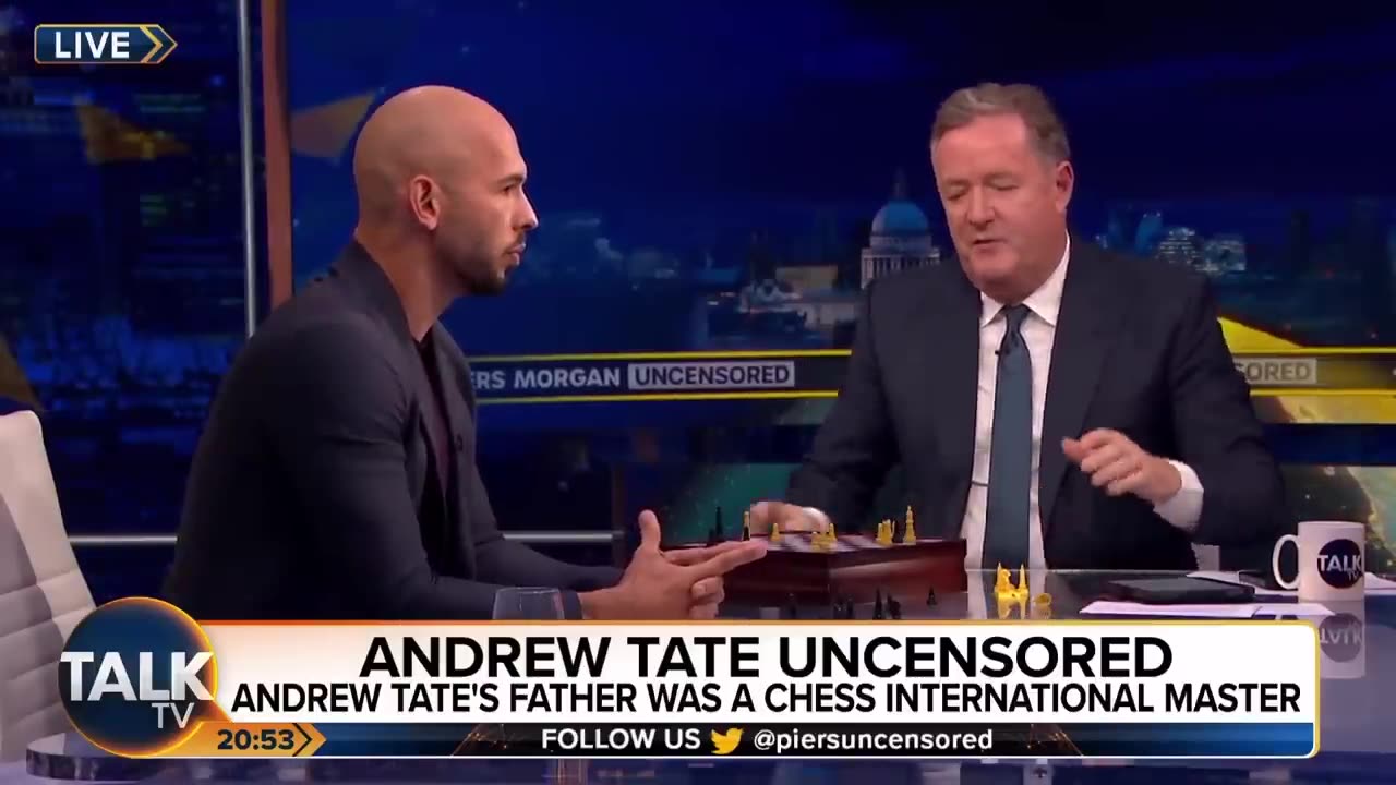 Andrew tate DESTROYS Piers morgan in a game of chess