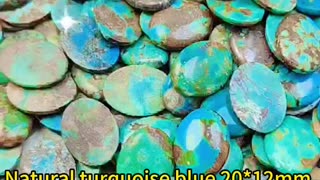 20250128-03 Natural turquoise blue 20*12mm oval cabochon Loose Gemstone For Jewelry casual natural