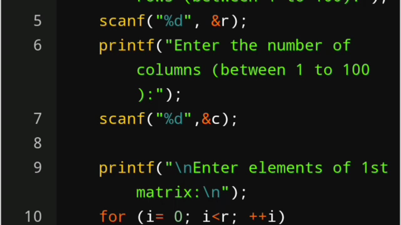 C Program to Add Two Matrices Using Multi-dimensional Arrays ⚡|| Full Explanation 💫