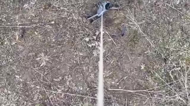 Evacuation" of a damaged DJI Mavic 3 drone using another drone.
