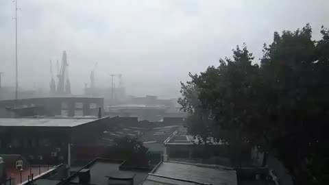 Intense rain, Puerto de Montevideo