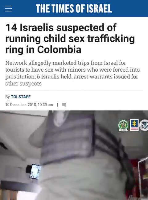 14 Israelis Suspected of Running Child Sex Trafficking Ring in Colombia