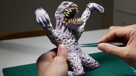 Creepy spaghetti clay figures