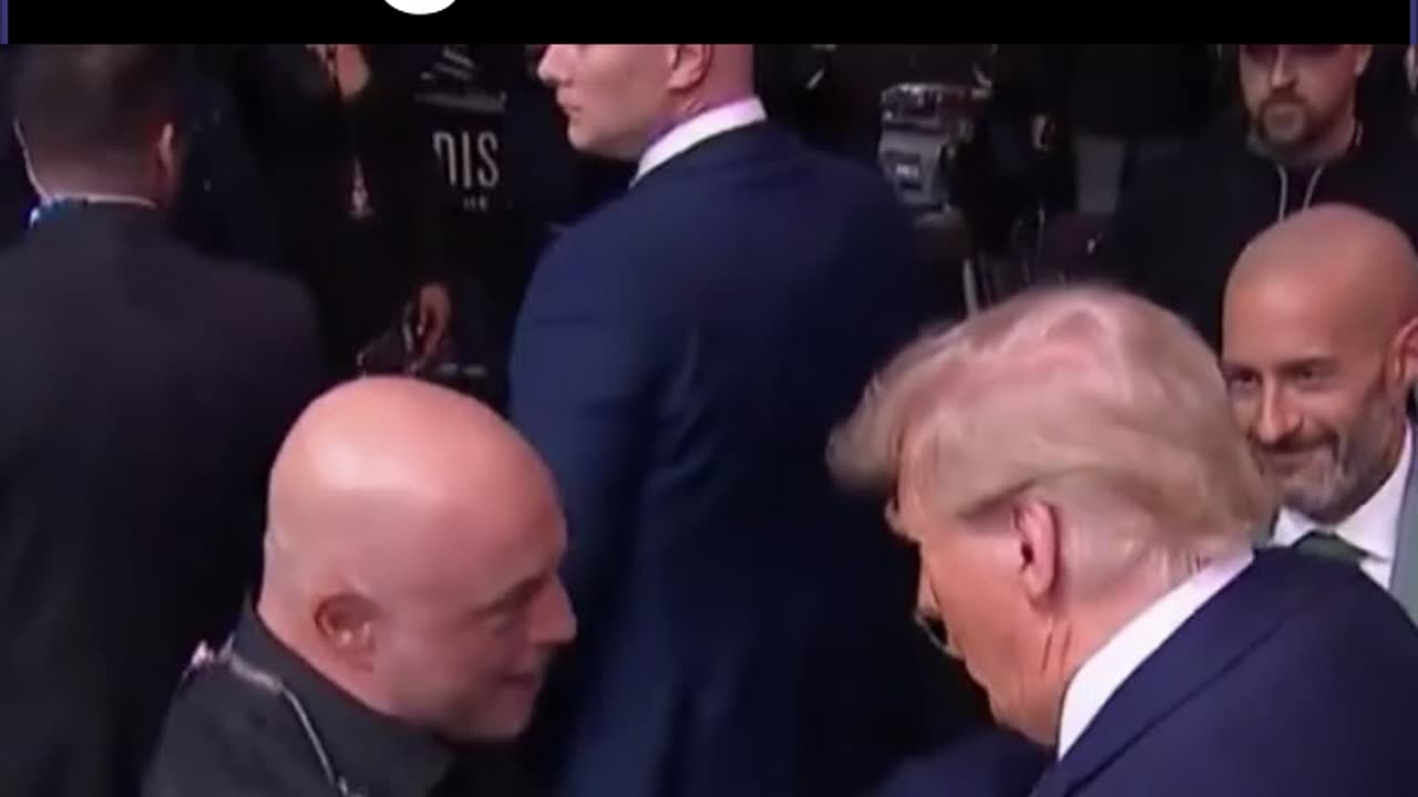 Trump Greets Joe Rogan At UFC