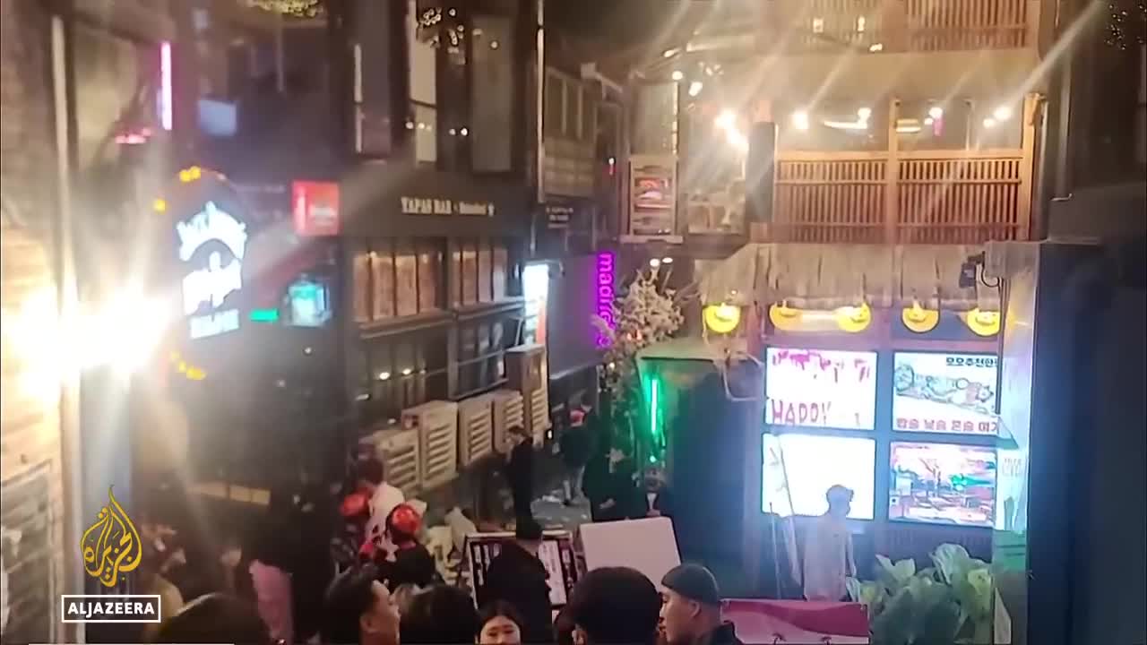 Around 50 wounded at a South Korea crowd stampede