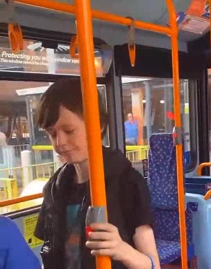 10 year old gets drunk and threatens lady on the bus. Of yeah he's vaping to