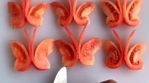 How to make a butterfly from a🍅 🦋 tomato