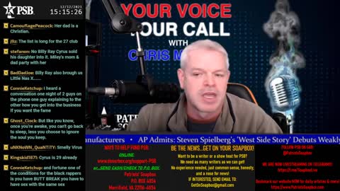 2021-12-12 14:00 EST - Your Voice, Your Call: with Chris Moore
