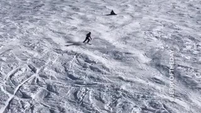 When the friend who doesn’t ski decides to hit a jump💀
