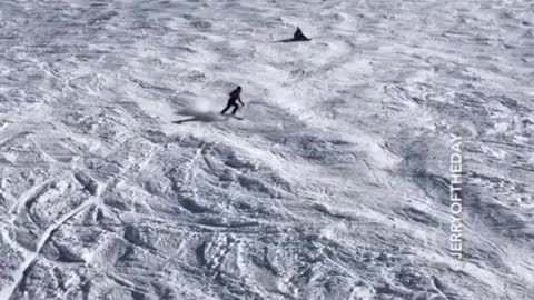 When the friend who doesn’t ski decides to hit a jump💀