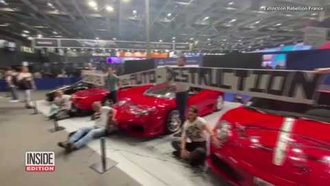 Climate Activists Glue Their Hands to Ferraris in Protest