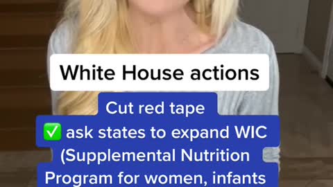 White House announced steps to ease the baby formula shortage