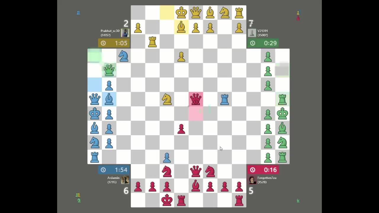 This guy just wouldn't resign | 4 player chess