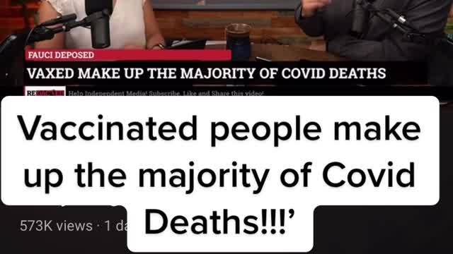 So they admit that most of the Covid deaths are from vaccinated people!!!