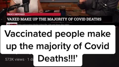 So they admit that most of the Covid deaths are from vaccinated people!!!