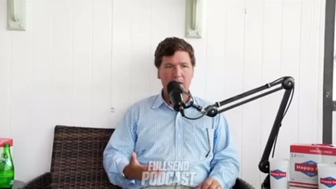Tucker Carlson shortly after leaving FOX news