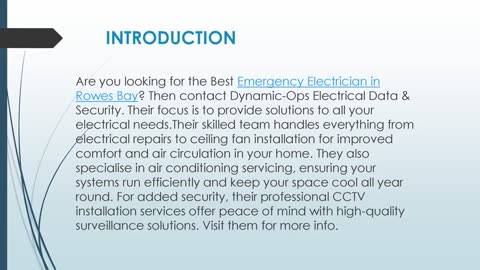 Emergency Electrician in Rowes Bay