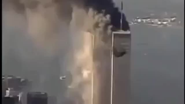 Helicopter view of the towers with NO plane