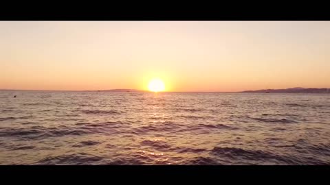The ocean at sunset