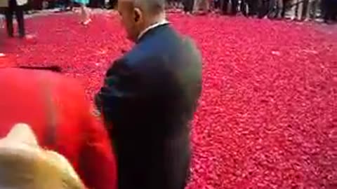As pétalas no dia de Pentecostes em Roma