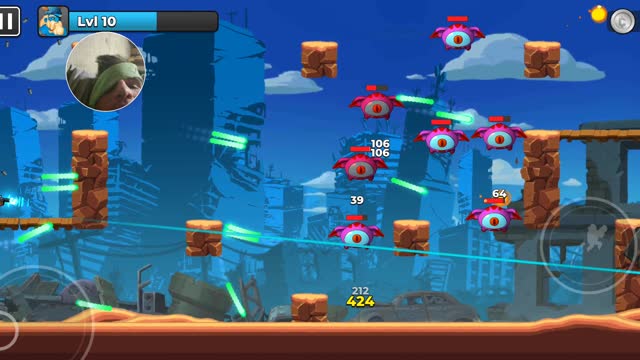 Mr. Auto fire Viking character gun run desert