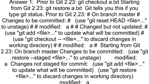 How do you revert a git file to its staging area version