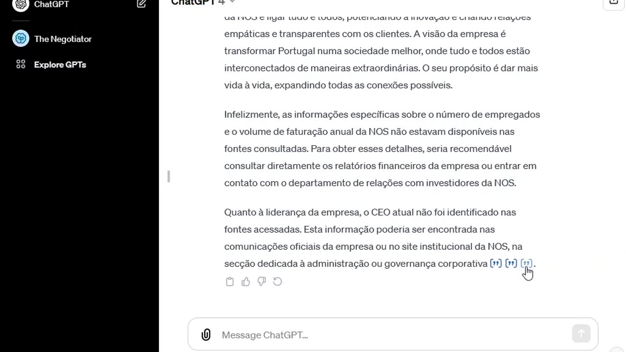 Saber informações sobre uma empresa